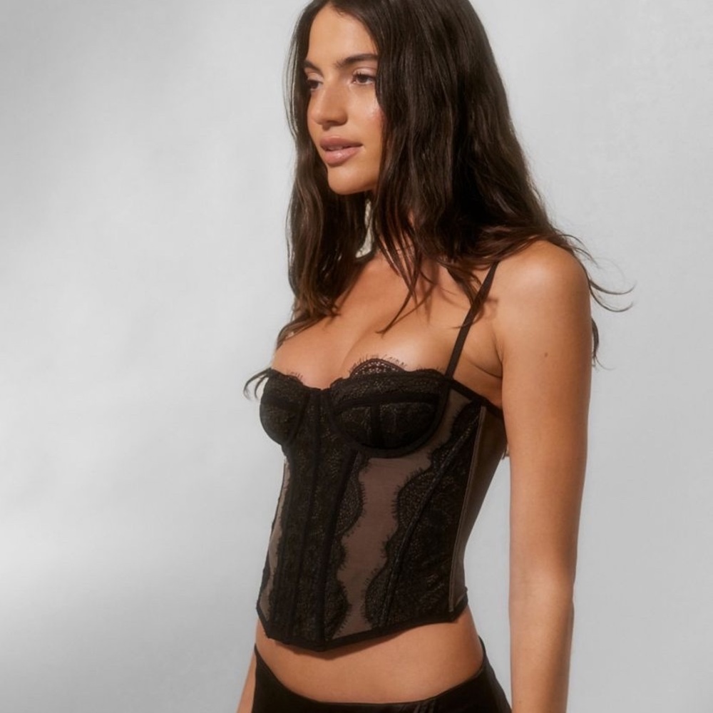 Urban Outfitters Modern Love Black Corset Top